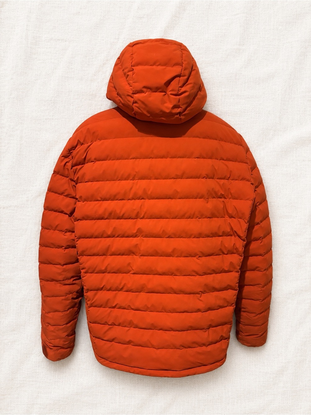 Men's Hooded Quilted Puffer Jacket in Orange - Picture 2 of 4